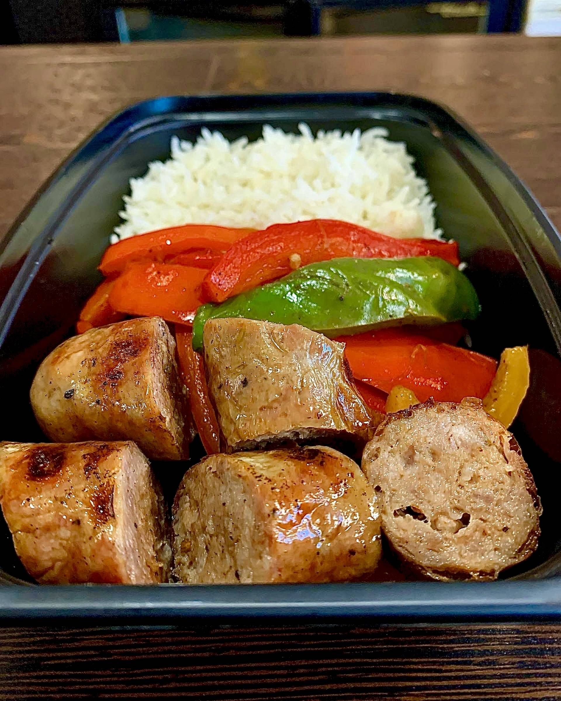 Sweet Sausage with Bell Peppers & White Basmati Rice