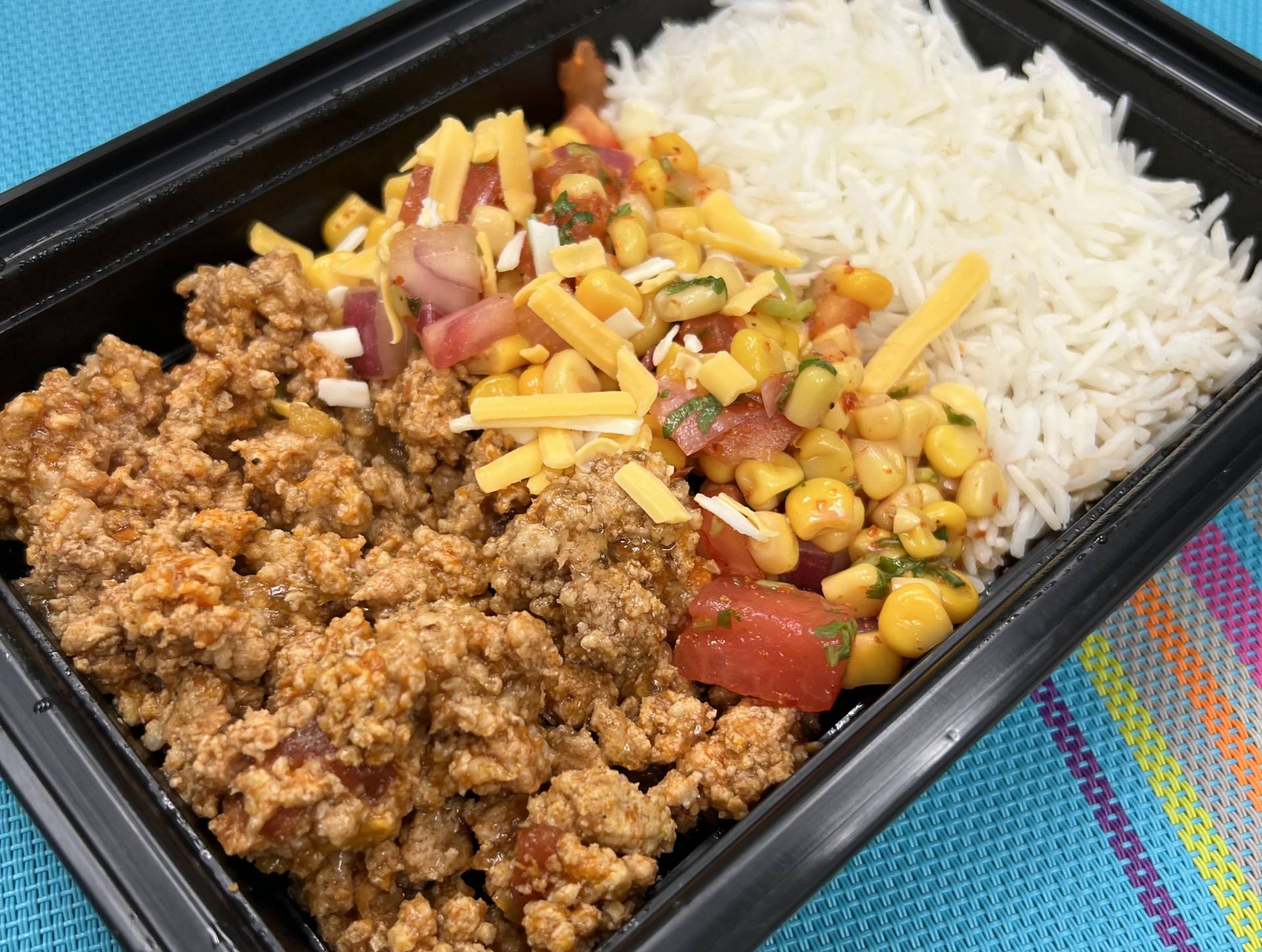 14B. Ground Turkey Salsa Bowl with White Rice